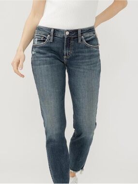 Silver Jeans Straight Leg Jeans in Faded Blue